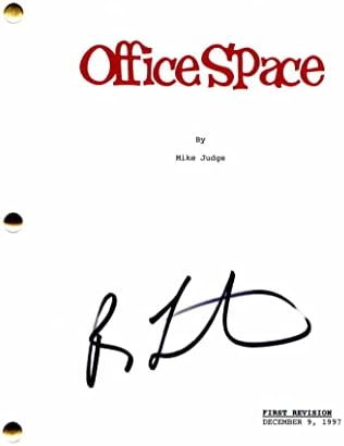 Ron Livingston ลงนามในสคริปต์สคริปต์ Full Script - Peter Gibbons, ร่วมแสดง: Jennifer Aniston, Stephen Root, Gary