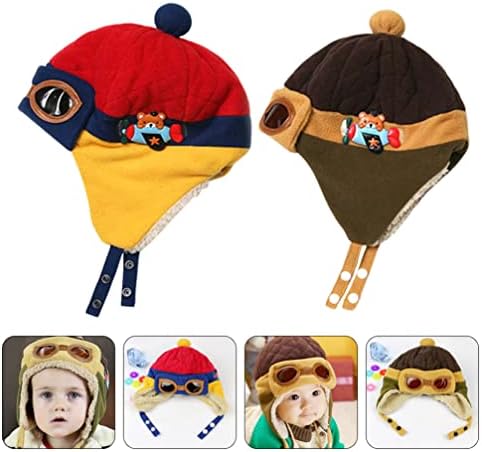 หมวกทารกแรกเกิดที่ไม่ดี 2 ชิ้นตกแต่งหมวกเด็กน่ารักสวมหมวกอุ่น ๆ สวมหมวกเด็กหมวกเด็ก