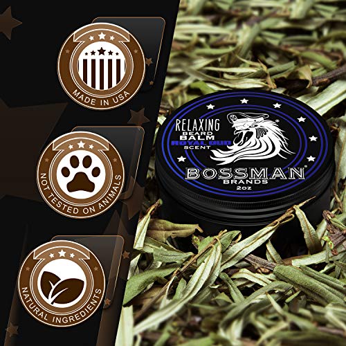 Bossman Relaxing Beard Balm - Beard Tamer, Relaxer, Thickener และ Softener Cream - ผลิตภัณฑ์ดูแลเครา - ผลิตในสหรัฐอเมริกา