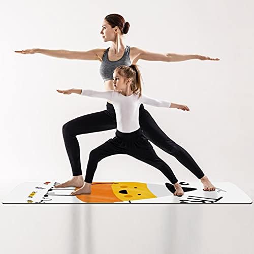 Mamacool Yoga Mat น่ารักวาดฮัลโลวีนเคล็ดลับหรือรักษาเสื่อออกกำลังกายแบบไม่ลื่น