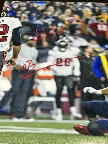 Christian Barmore ลายเซ็นต์ลงนามนิวอิงแลนด์ Patriots 16x20 Photo Red JSA - ภาพถ่าย NFL ที่มีลายเซ็นต์