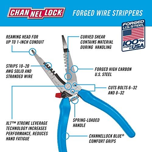 Channellock - 7-1/2 Forged Wire Stripper Cuts